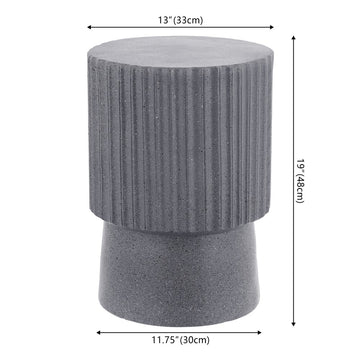 Louisa 19" Modern Art Deco Tambour Accent Table - JONATHAN Y